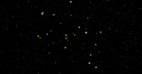 Abstract gold particles flowing like dust on black background with bokeh Stock Footage 82201155