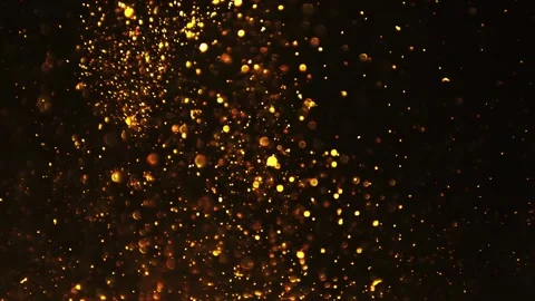 Abstract Gold Particles Flying Background Stock Footage 150742034