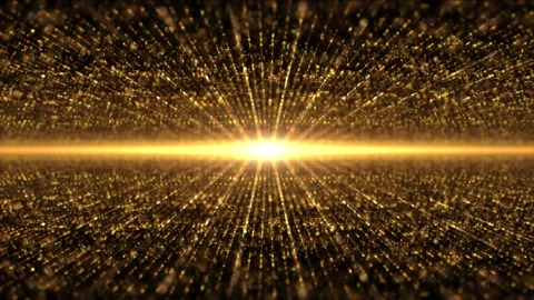 Abstract Gold Particles Matrix Grid Particle Background Stock Footage 170212102