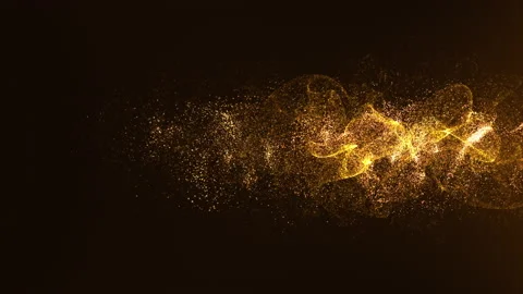 Abstract Gold Particles Matrix Grid Particle Background Stock Footage 231776933