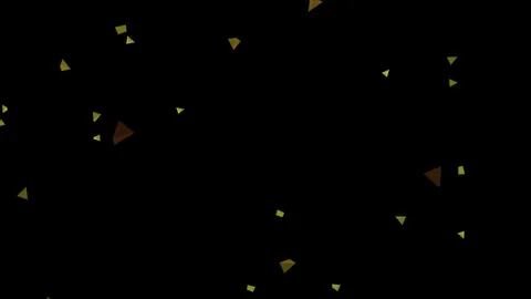 Abstract gold particles motion background loop with floating triangles crea.. Video stock 337805342
