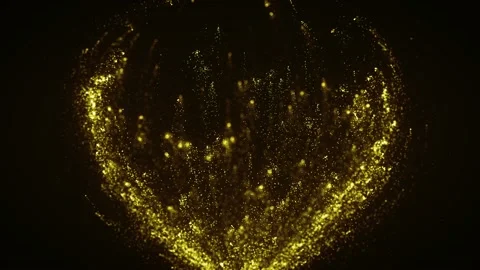 Abstract Gold Particles Rising Background Stock Footage 231772277