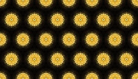 Abstract gold pattern on black background. Seamless luxury pattern for fabric. Stock Illustration