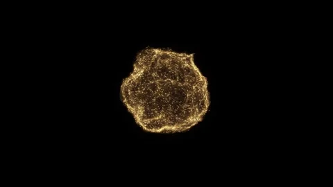 Abstract Gold Plasma Orb With Shimmering Particle Mesh 스톡 동영상 342631208