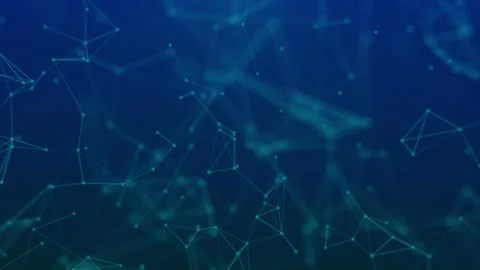Abstract Gold Plexus Network Animation Loop with Glowing Lines Video stock 341465475