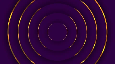 Abstract Gold Ring Background Animation Vídeo Stock 257614889