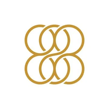 Abstract gold ring vector logo template Stock Illustration
