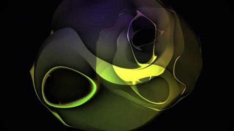 Abstract gold shapes on black background. Stock Footage 335104270