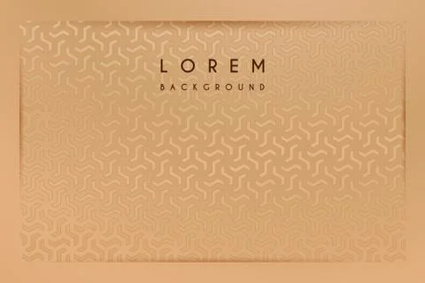 Abstract gold shapes pattern background Stock Illustration