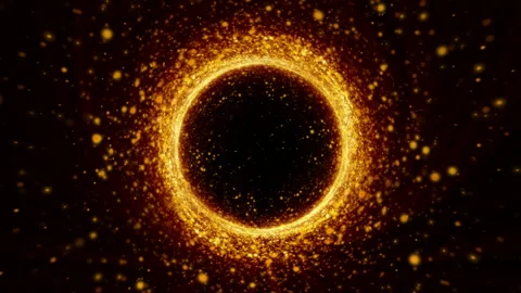 Abstract Gold Slow Motion Spinning 4K Animation Stock Footage 144832982