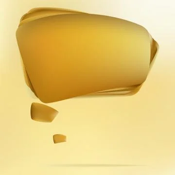 Abstract gold speech bubble.  + EPS8 Stock Illustration