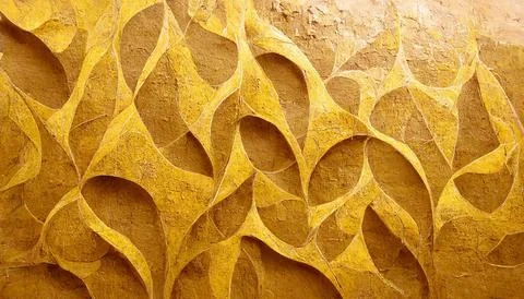 Abstract gold stucco wall texture plaster yellow pattern. Stock Illustration