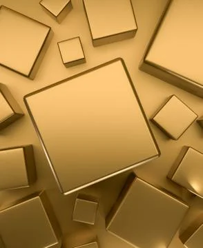 Abstract of gold surface product template. 3D rendering Stock Illustration