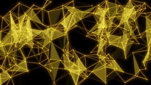 Abstract gold technology network background Stock Footage 121985233