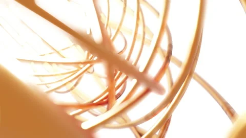 Abstract Gold torus 3D rendering multiple pattern rotation, Network Stock Footage 147660095