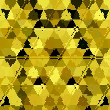 Abstract gold triangle pattern, gold luxury background Stock Illustration