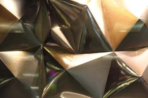 Abstract gold triangles texture 스톡 사진
