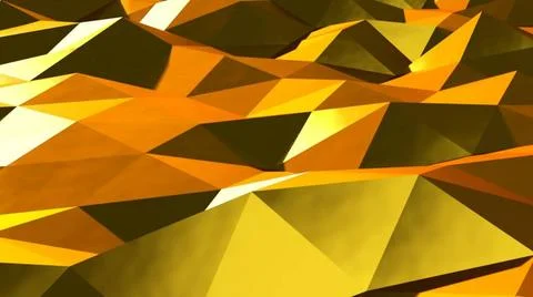 Abstract gold triangular crystalline background animation Abstract gold tr... Stockfoto's