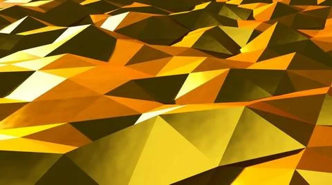 Abstract gold triangular crystalline background animation Abstract gold tr... Stock Photos