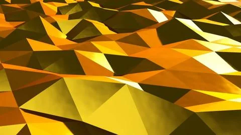 Abstract gold triangular crystalline background animation Abstract gold tr... Stock Photos