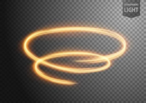 Abstract Gold Vortex of Light with A Transparent Background, Isolated and E.. Stock Illustration