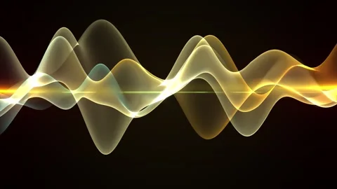 Abstract gold wave glitter light. Horizontal shiny wave. Wave glowing preci.. Stock Footage 317440903