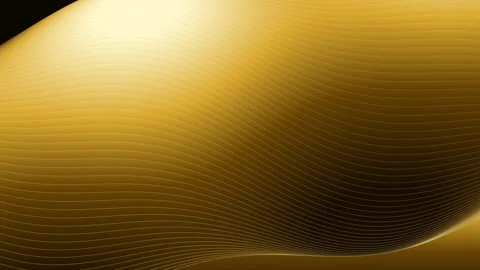Abstract gold wave motion digital background video Stock Footage 345695088