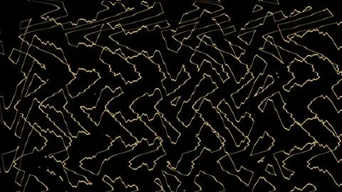 Abstract gold wave pattern on black background. Luxury dark texture with fl.. Stock Illustration