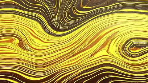 Abstract Gold Wave Pattern with Curved Lines and Textured Surface Stock Footage 309194451