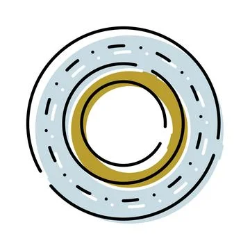 Abstract golden and light blue circle design Stock Illustration