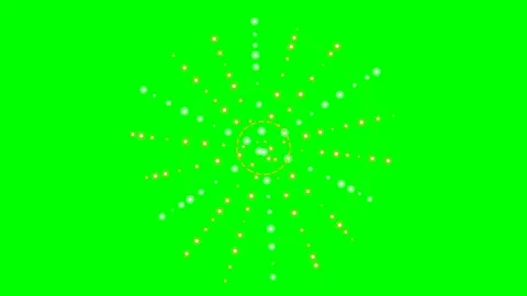 Abstract golden and white light particle spiral on a vibrant green screen Stock Footage 340905128