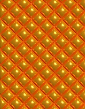 Abstract golden background with bulging rectangles, 3d rendering illustration Stock Photos