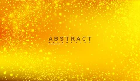 Abstract golden background featuring glowing particles and bright bokeh lights Stock Illustration