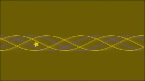 Abstract golden background featuring wavy flowing lines with a decorative y.. Video stock 343611782