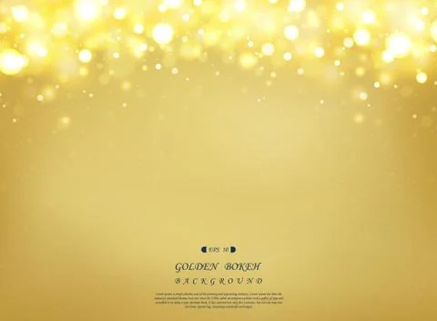Abstract golden background with glitters decorative on top. 스톡 일러스트
