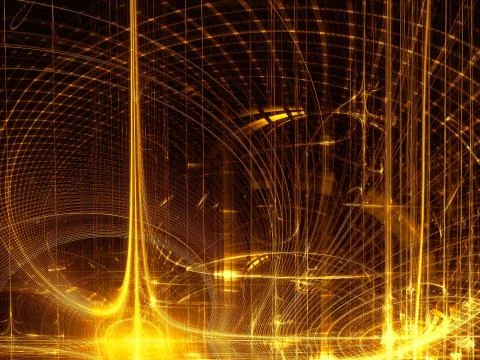Abstract golden background or texture - digitally generated image Stock Illustration
