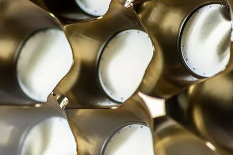 Abstract golden background pattern macro silver and golden metal surface 스톡 사진