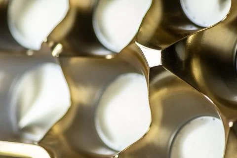 Abstract golden background pattern macro silver and golden metal surface 스톡 사진