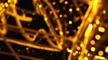 Abstract golden background. Smooth movement to top. Video stock 85483205