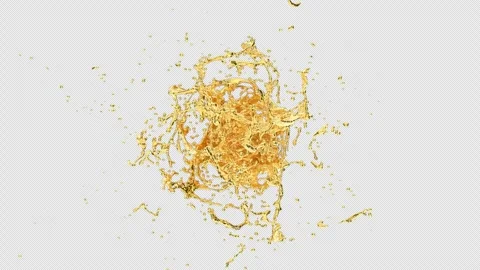 Abstract golden ball splash Stock Footage 310939475