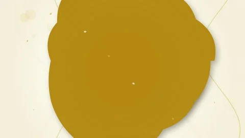 Abstract golden blob shape on a light cream textured background with subtle.. Stock Footage 346661580
