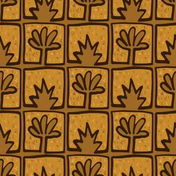Abstract Golden blossoms. Stock Illustration