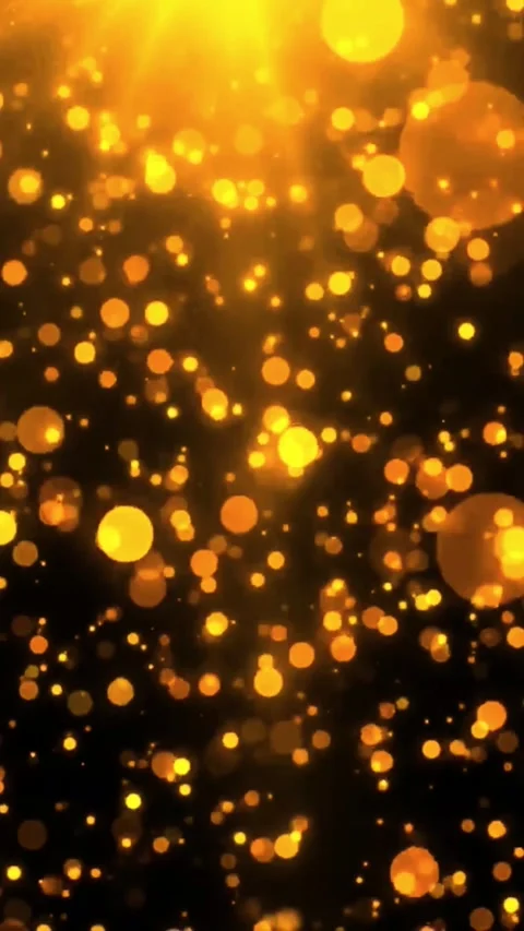 Abstract golden bokeh background for technology and celebration themes Stock-Footage 347485013