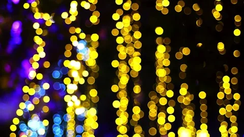 Abstract golden bokeh lights background Video stock 336399353