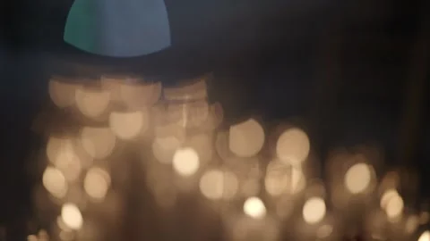 Abstract golden bokeh lights Stock Footage 346298739