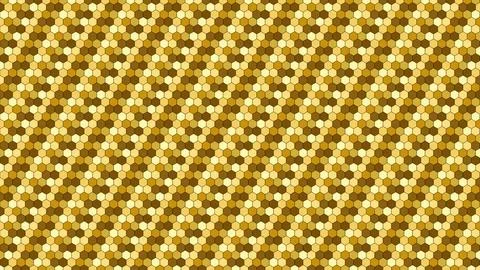 Abstract golden brown hexagonal pattern background Stockillustratie