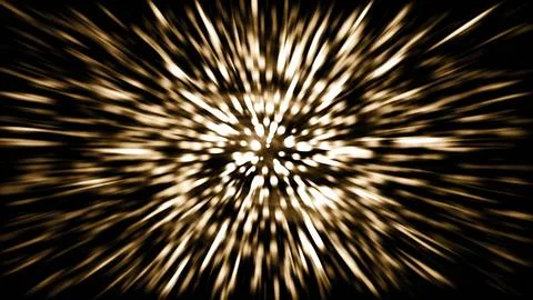 Abstract golden burst of light rays on a dark background Stock Illustration