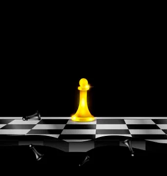 Abstract golden chessmen Stock Illustration