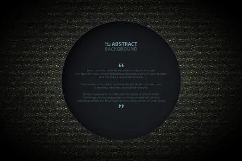 Abstract golden circle glitters pattern design with circle dark background. 스톡 일러스트