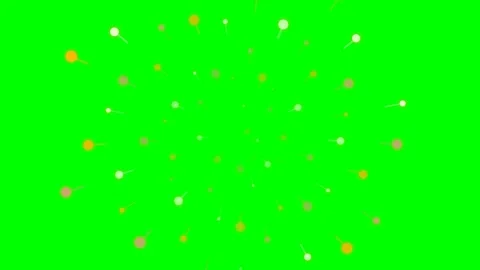 Abstract golden circle particles expanding on a vibrant green screen backdrop Stock-Footage 340267371